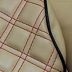 Clazzio Seat Cover for Honda Fit-beige-quilted-red-stitching.jpg